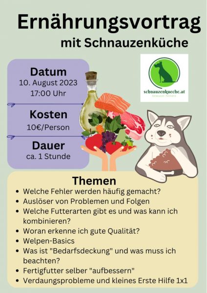 Ernährungsvortrag von der Schnauzenküche